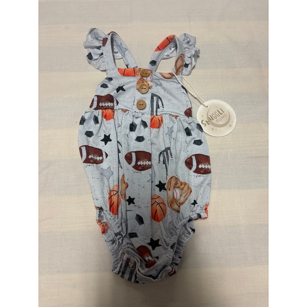 NEW NWT Snuggle Bums Sports Bubble Romper Size 3-6 Months